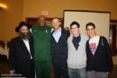 From L to R: Rabbi A. Slonim, BU Bearcats Assistant Coach
Julius Allen, Tamir Goodman, Benjt Gottleib, Matt Block