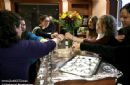 As is customary, girls gave Tzedakah prior to lighting Shabbat Candles.