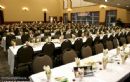 Social Hall all set, ready for the 500+ students to celebrate Shabbat together.